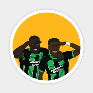 Simon Adingra Danny Welbeck Brighton Black & Green Minimalist Goal Celebration Magnet